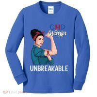 Chd Awareness Congenital Heart Defect Warrior Unbreakable Gift Kids Long Sleeve Shirt thumb 0