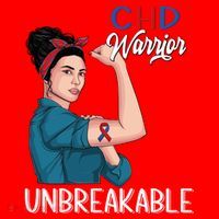 Chd Awareness Congenital Heart Defect Warrior Unbreakable Gift Santa Hat thumb 1