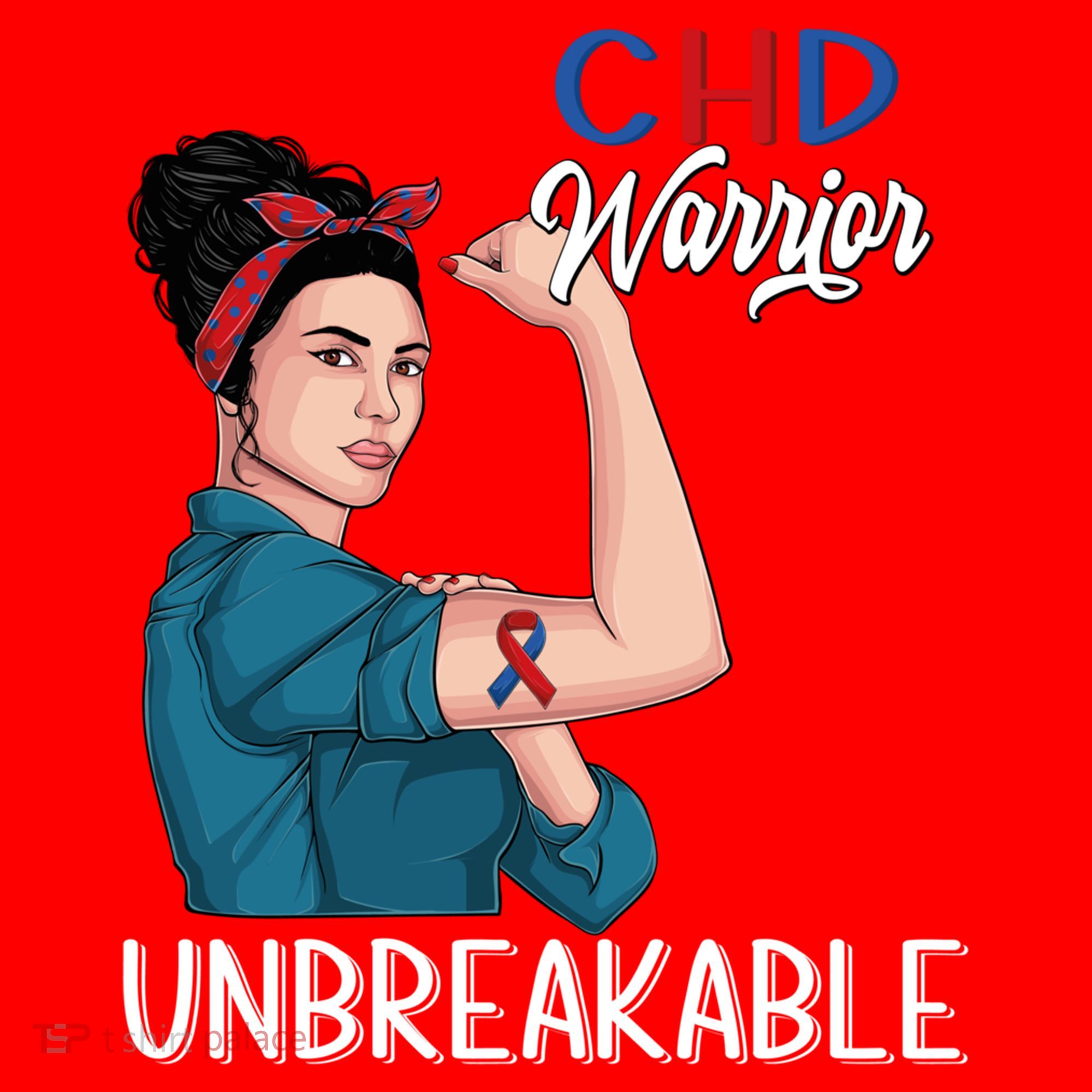 Chd Awareness Congenital Heart Defect Warrior Unbreakable Gift Santa Hat