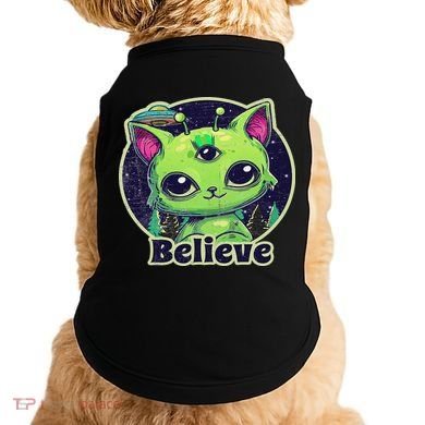 Cute Alien Cat Belive In Ufo Kawaii Doggie Tank