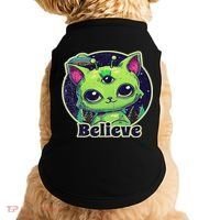 Cute Alien Cat Belive In Ufo Kawaii Doggie Tank thumb 0