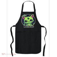 Cute Alien Cat Belive In Ufo Kawaii Apron thumb 0