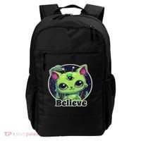 Cute Alien Cat Belive In Ufo Kawaii Backpack thumb 0