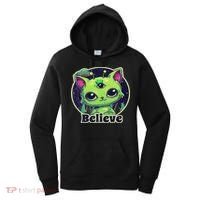 Cute Alien Cat Belive In Ufo Kawaii Women's Hoodie thumb 0