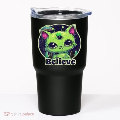 Cute Alien Cat Belive In Ufo Kawaii Tumbler