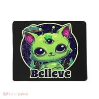 Cute Alien Cat Belive In Ufo Kawaii Mousepad thumb 0