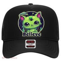 Cute Alien Cat Belive In Ufo Kawaii Hat thumb 0