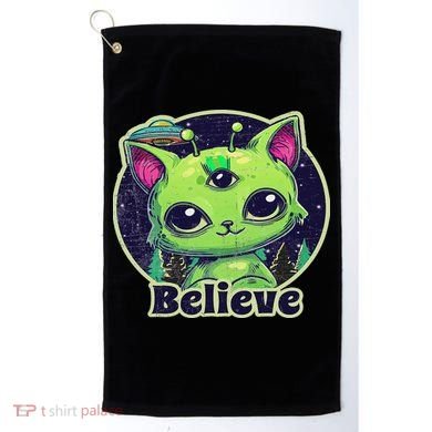 Cute Alien Cat Belive In Ufo Kawaii Golf Towel
