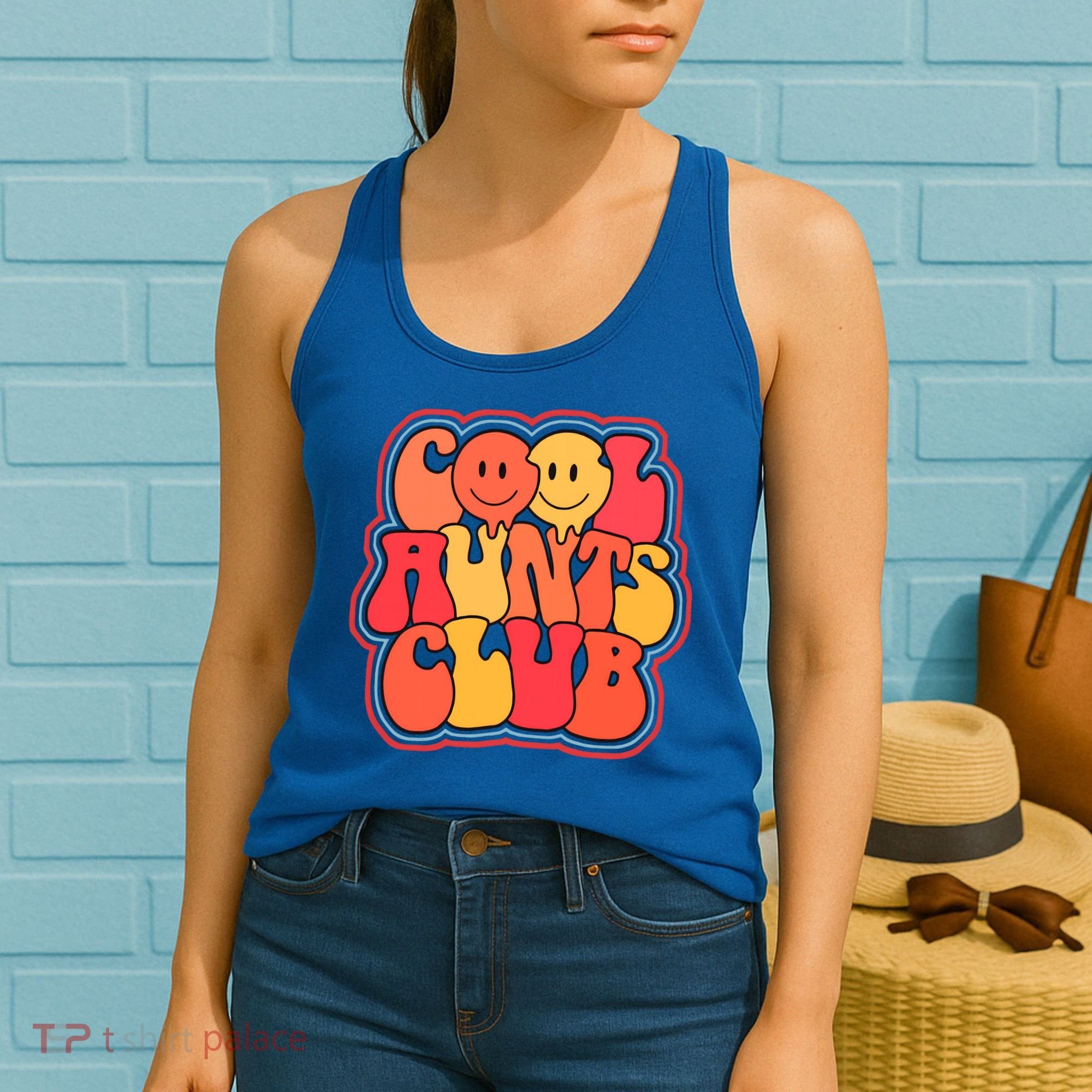 Cool Aunts Club Cute Groovy Aunt Life Auntie Gift Women's Tank Top