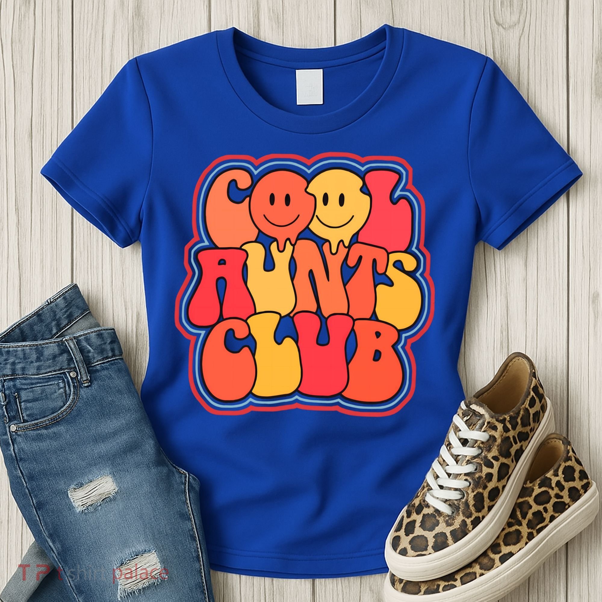 Cool Aunts Club Cute Groovy Aunt Life Auntie Gift Women's T-Shirt