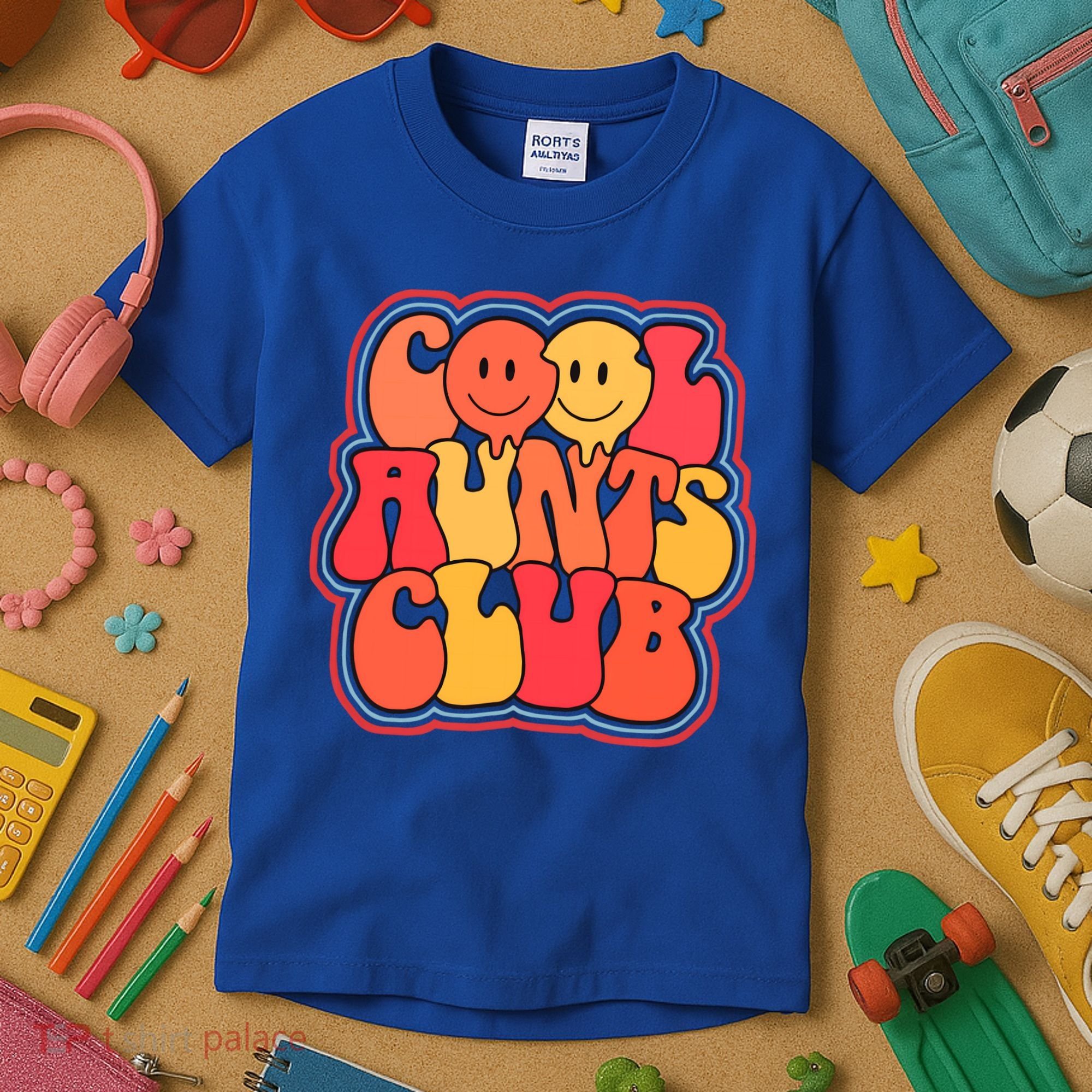 Cool Aunts Club Cute Groovy Aunt Life Auntie Gift Kids T-Shirt