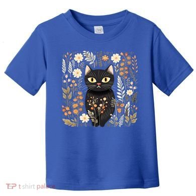 Cottagecore Aesthetic Cat Gift Toddler T-Shirt