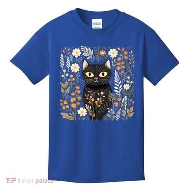Cottagecore Aesthetic Cat Gift Kids T-Shirt