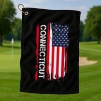 Connecticut America Golf Towel thumb 1