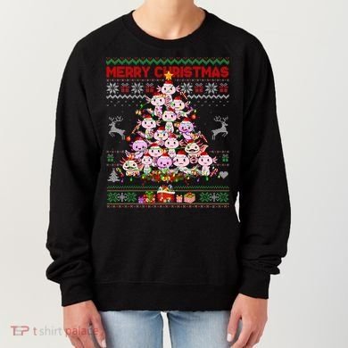 Cute Axolotl Christmas Tree Ugly Sweater   Women's Sweatshirt
