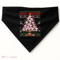 Cute Axolotl Christmas Tree Ugly Sweater   USA-Made Doggie Bandana thumb 0