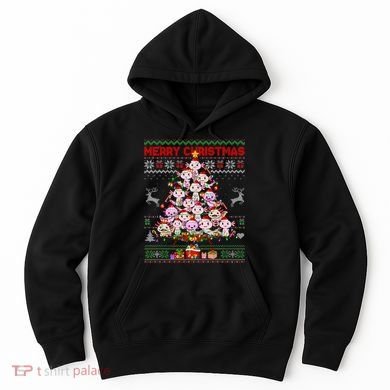 Cute Axolotl Christmas Tree Ugly Sweater   Hoodie
