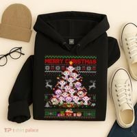 Cute Axolotl Christmas Tree Ugly Sweater   Hoodie thumb 4
