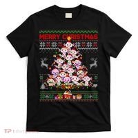 Cute Axolotl Christmas Tree Ugly Sweater   T-Shirt thumb 0