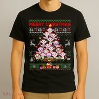 Cute Axolotl Christmas Tree Ugly Sweater   T-Shirt thumb 3