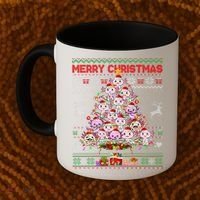 Cute Axolotl Christmas Tree Ugly Sweater   Coffee Mug thumb 2