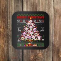 Cute Axolotl Christmas Tree Ugly Sweater   Coaster thumb 0