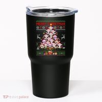 Cute Axolotl Christmas Tree Ugly Sweater   Tumbler thumb 0