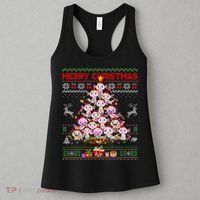Cute Axolotl Christmas Tree Ugly Sweater   Women's Tank Top thumb 3