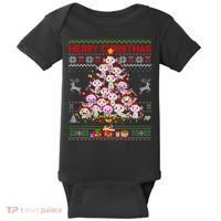 Cute Axolotl Christmas Tree Ugly Sweater   Baby Bodysuit thumb 0