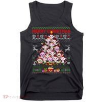 Cute Axolotl Christmas Tree Ugly Sweater   Tank Top thumb 0