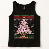 Cute Axolotl Christmas Tree Ugly Sweater   Tank Top thumb 2