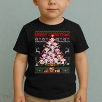 Cute Axolotl Christmas Tree Ugly Sweater   Toddler T-Shirt thumb 2
