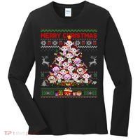 Cute Axolotl Christmas Tree Ugly Sweater   Women's Long Sleeve Shirt thumb 0