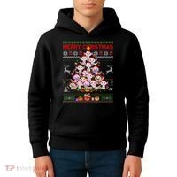 Cute Axolotl Christmas Tree Ugly Sweater   Kids Hoodie thumb 4
