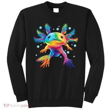 Cute Axolotl Colorful Axolotl Art Sweatshirt