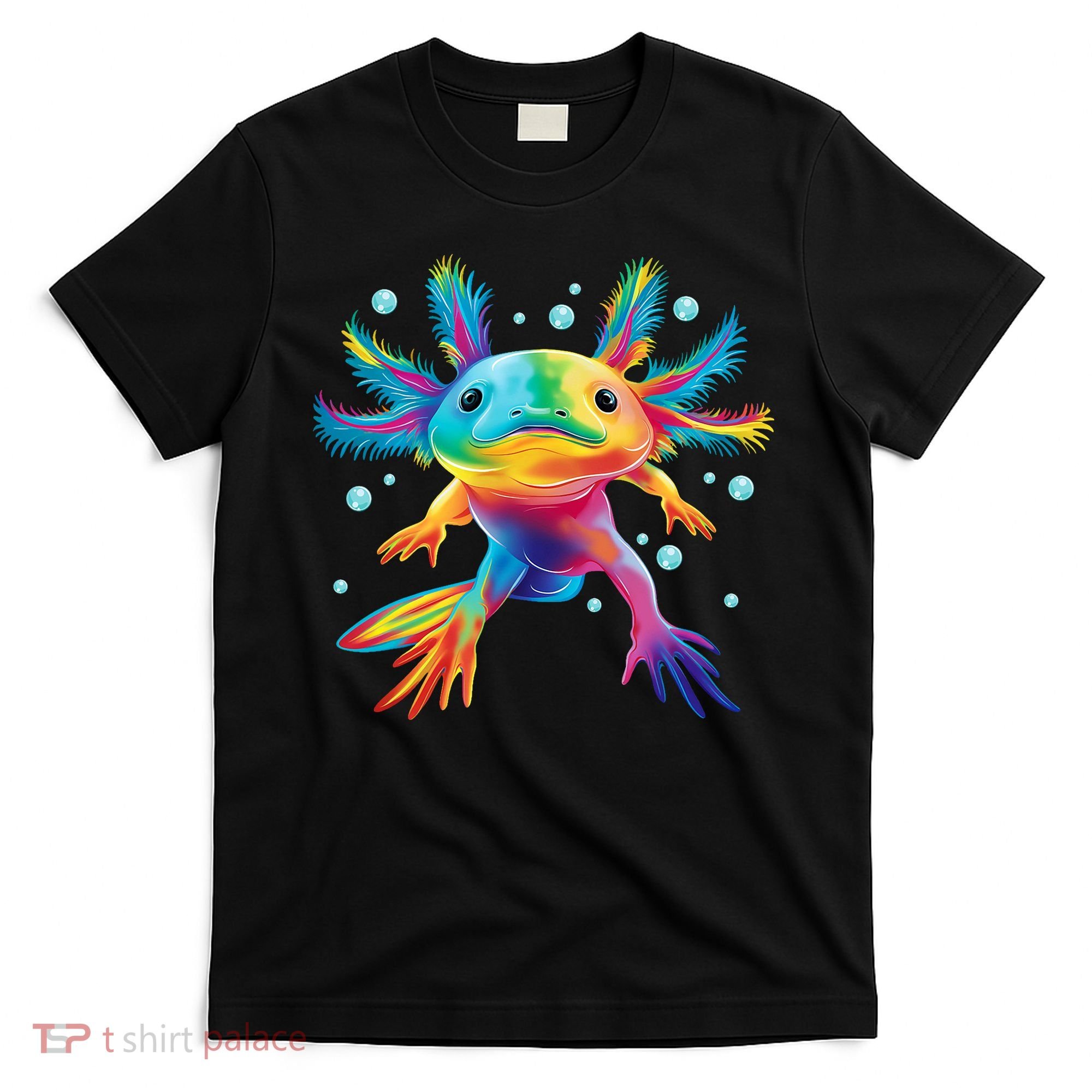 Cute Axolotl Colorful Axolotl Art T-Shirt
