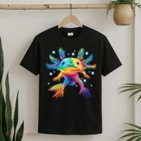 Cute Axolotl Colorful Axolotl Art T-Shirt thumb 2