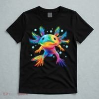 Cute Axolotl Colorful Axolotl Art T-Shirt thumb 5