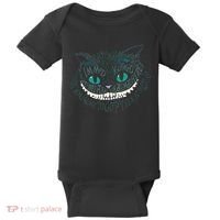 Cheshire Alice Cat We're All Mad Here Wonderland Baby Bodysuit thumb 0