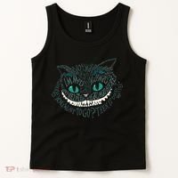Cheshire Alice Cat We're All Mad Here Wonderland Tank Top thumb 2