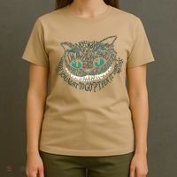 Cheshire Alice Cat We're All Mad Here Wonderland T-Shirt thumb 4