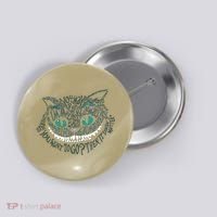 Cheshire Alice Cat We're All Mad Here Wonderland Button thumb 0