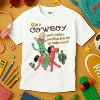 Can A Cowboy Really Radiate Boundless Love For The Entire World Kids T-Shirt thumb 3