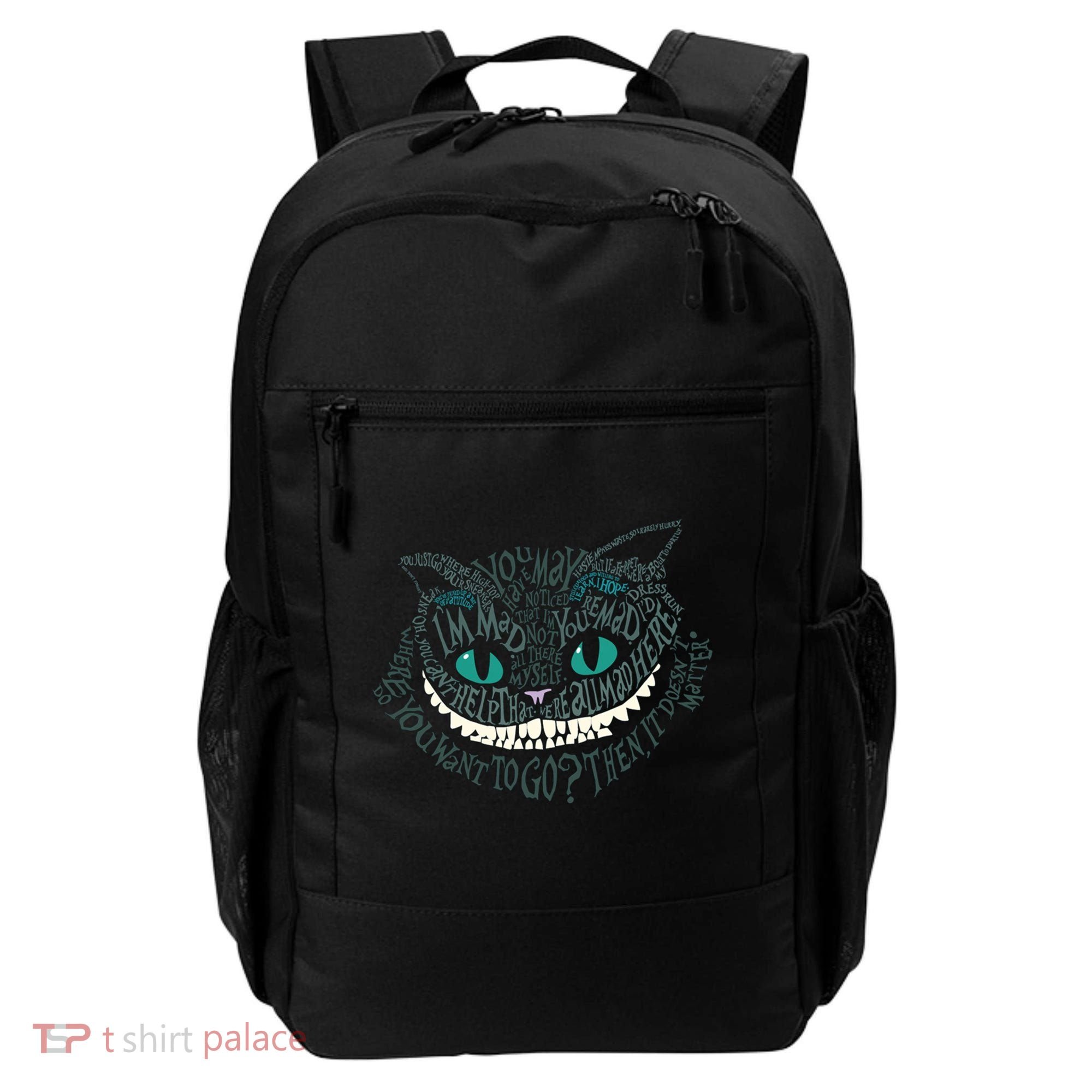 Cheshire Alice Cat We're All Mad Here Wonderland Backpack