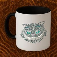 Cheshire Alice Cat We're All Mad Here Wonderland Coffee Mug thumb 2