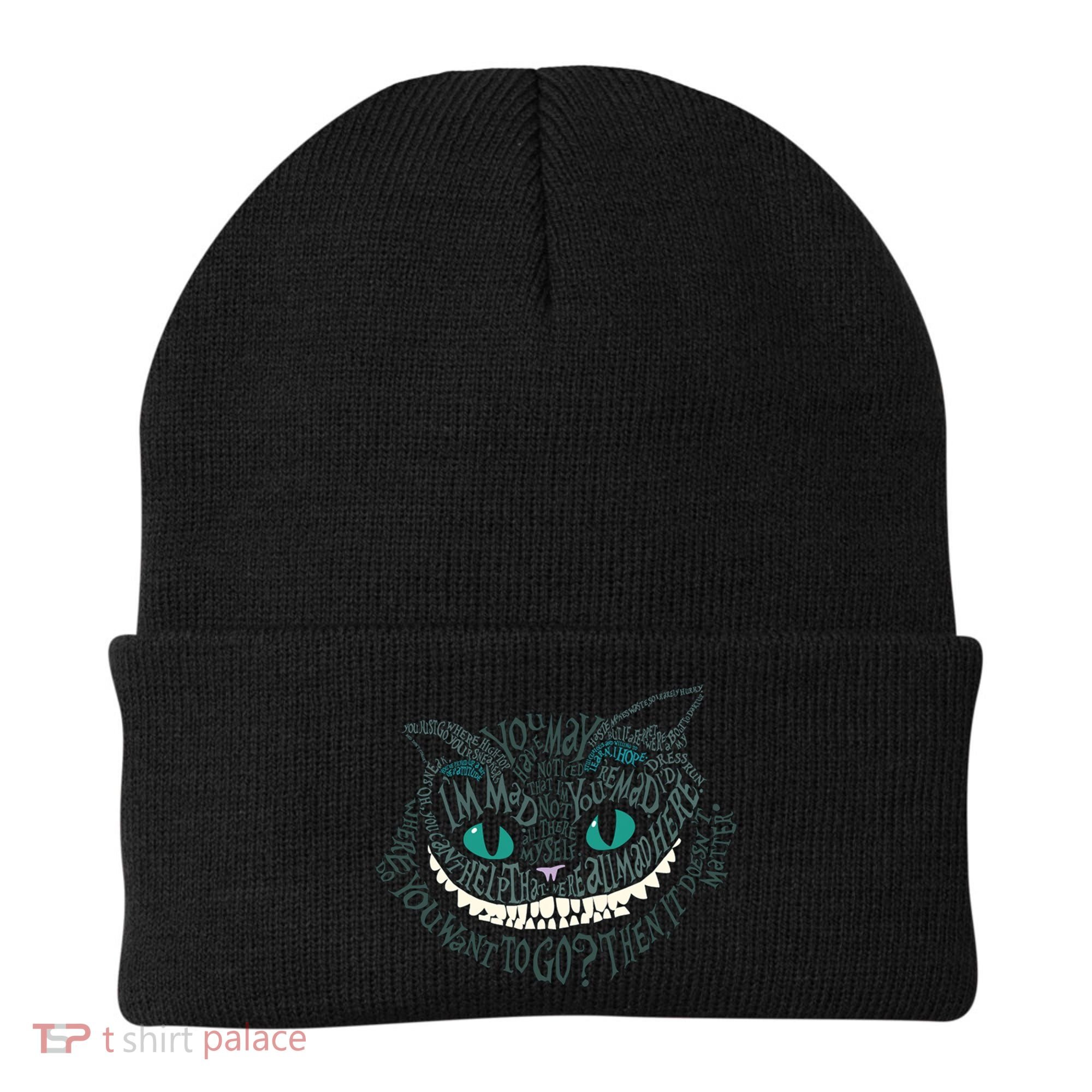 Cheshire Alice Cat We're All Mad Here Wonderland Beanie