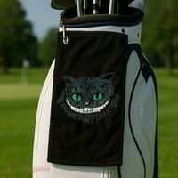 Cheshire Alice Cat We're All Mad Here Wonderland Golf Towel thumb 2