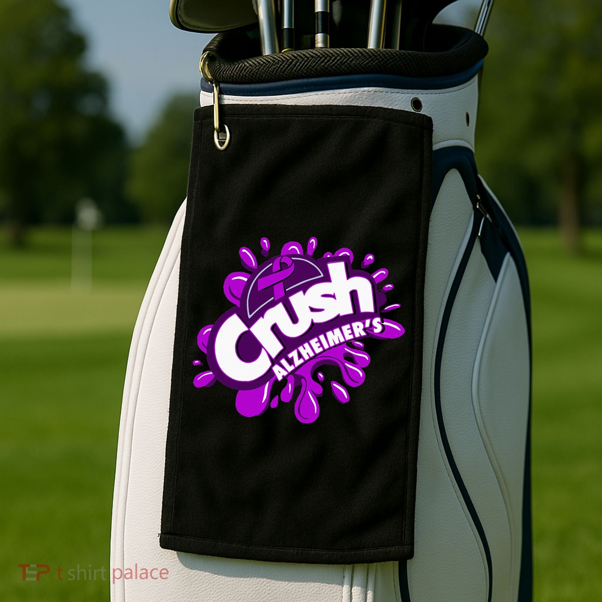 Crush AlzheimerS Golf Towel