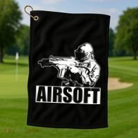 Cute Airsoft Combat Paintball And Funny Gift Golf Towel thumb 1