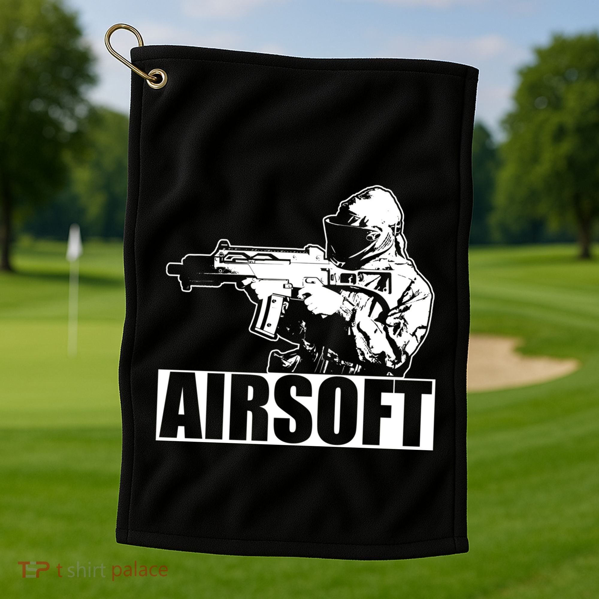 Cute Airsoft Combat Paintball And Funny Gift Golf Towel